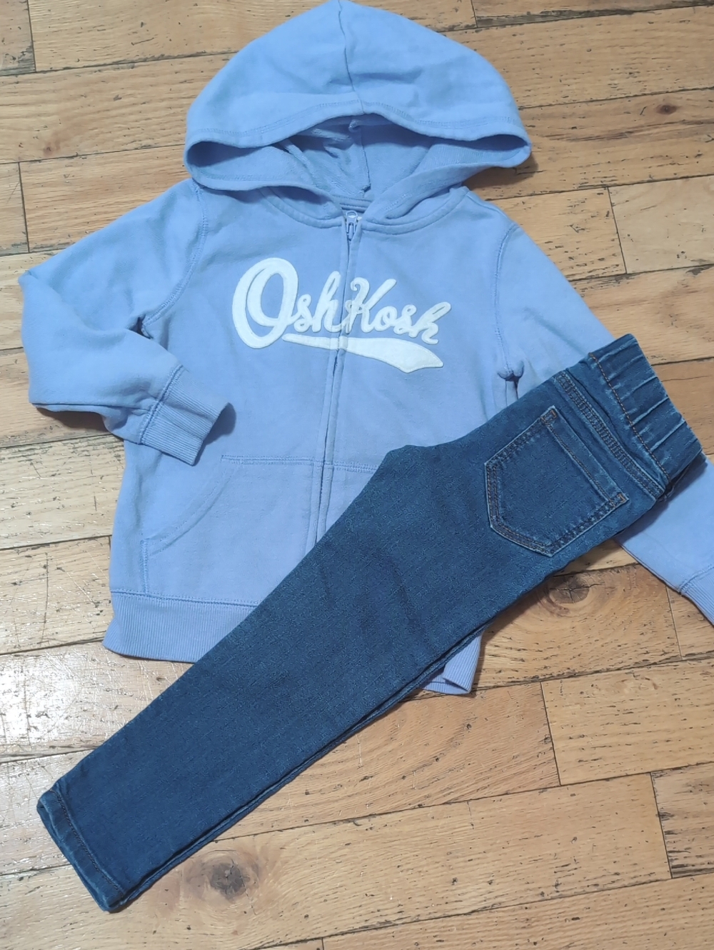 GUC OshKosh Purple Zip Hoodie Jeggings Girl Size 4T *M22